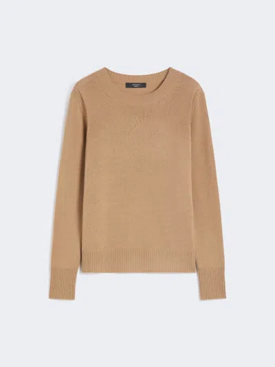 Max Mara Cashmere Yarn Jumper In Brown