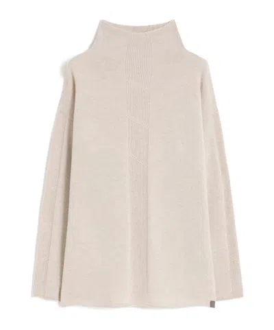 Max Mara Cashmere Yarn Sweater In Neutral