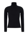 Max Mara Black Solid Turtle Neck Sweater In Black