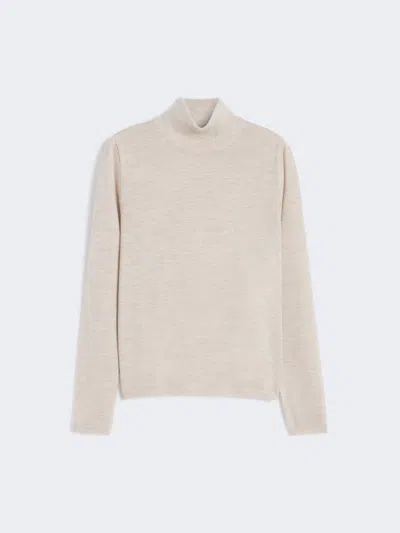 Max Mara Cashmere Yarn Turtleneck In Neutral
