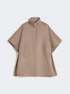Max Mara Cashmere Zibeline Cape In Brown