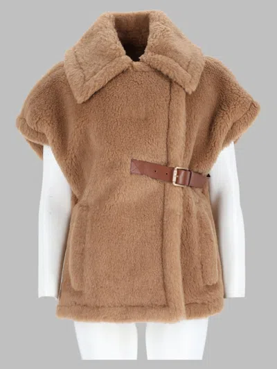 Max Mara Cashmere-feel Camel Hair Sweater With Silk Blend In Brown