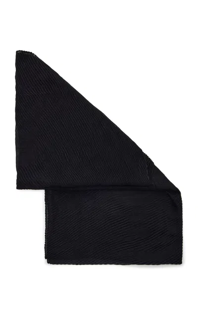 Max Mara Cashmere-silk Stole In Black