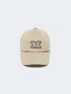 Max Mara Casquette De Baseball En Drap De Cachemire In Neutral