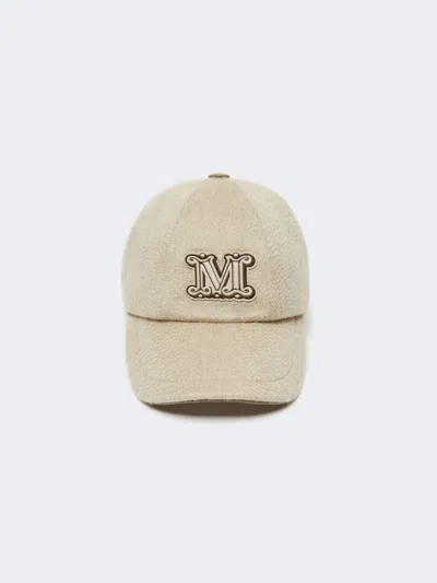 Max Mara Casquette De Baseball En Drap De Cachemire In Neutral