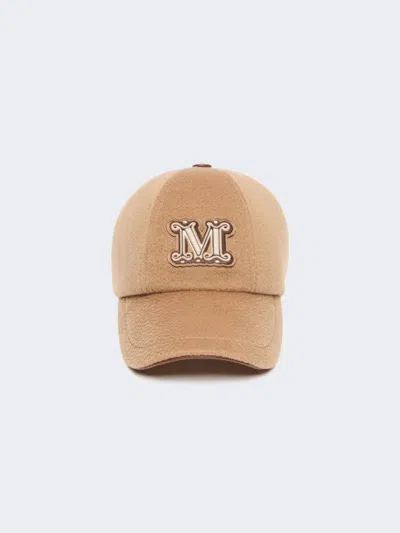 Max Mara Casquette De Baseball En Drap Double De Cachemire In Poil De Chameau