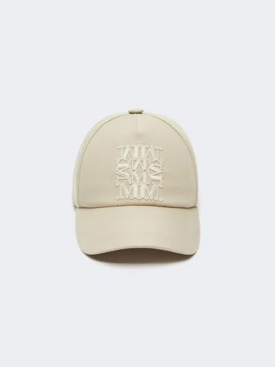 Max Mara Casquette De Baseball En Gabardine Déperlante In Neutral