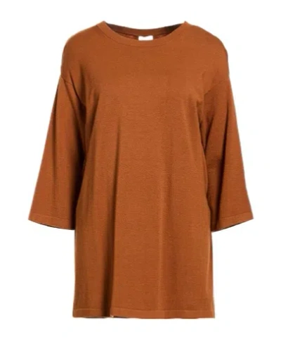 Max Mara Casual Knit Longsleeve Top In Brown