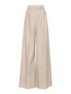 Max Mara Virgin Wool Tailored Trousers In Neutral
