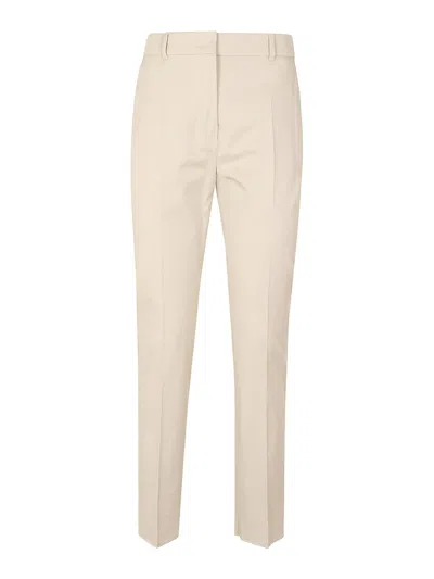 Max Mara High Waist Straight Leg Trousers In Beige