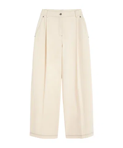Max Mara Casual Pants With Belt Loops In Animal Print