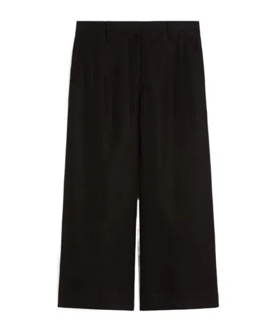 Max Mara Casual Pants With Belt Loops In Black