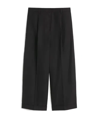 Max Mara Casual Pants With Belt Loops In Black