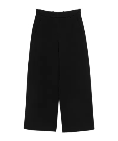 Max Mara Casual Pants With Belt Loops In Black