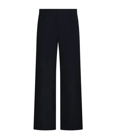 Max Mara Casual Pants With Belt Loops In Black