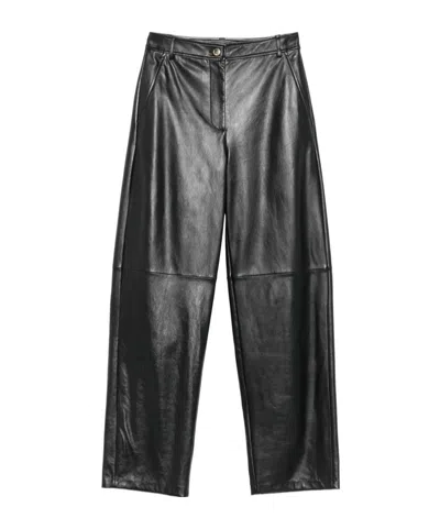 Max Mara Casual Pants With Belt Loops In Black
