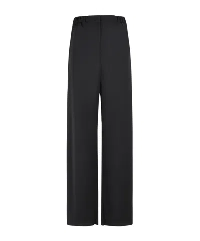 Max Mara Casual Pants With Belt Loops In Black