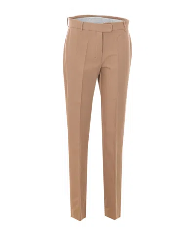 Max Mara Casual Pants With Belt Loops In Brown