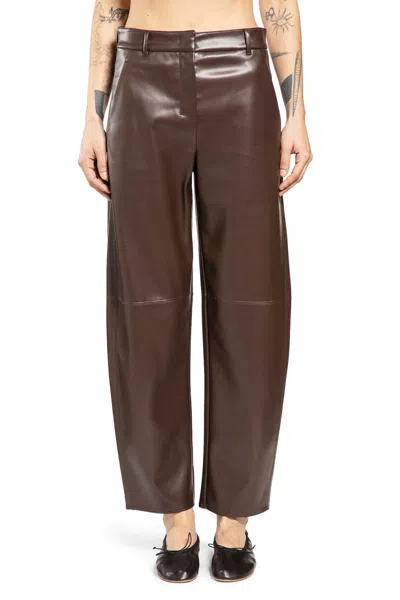 Max Mara Casual Pants With Belt Loops In Brown