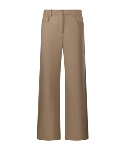 Max Mara Casual Pants With Belt Loops In Brown