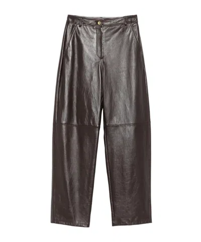 Max Mara Casual Pants With Belt Loops In Brown
