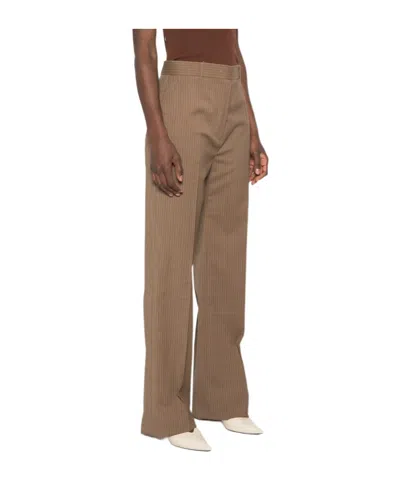 Max Mara Casual Pants With Belt Loops In Brown