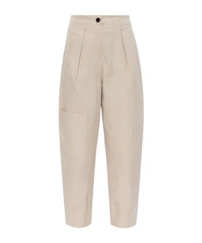 Max Mara Casual Pants With Belt Loops In Neutral