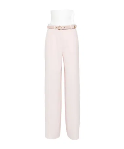 Max Mara Casual Pants With Belt Loops In Pink