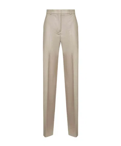 Max Mara Casual Pants With Belt Loops In White