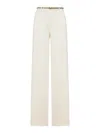 Max Mara Casual Pants With Belt Loops In White