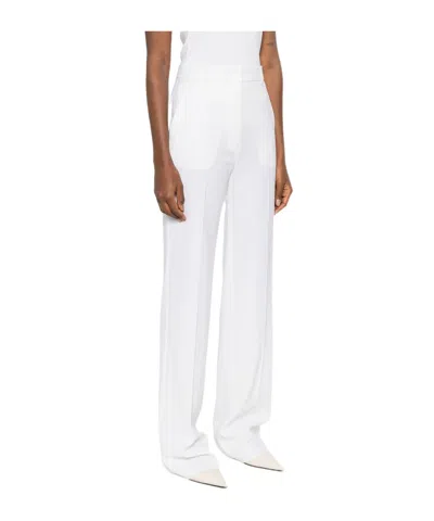 Max Mara Casual Pants With Belt Loops In White