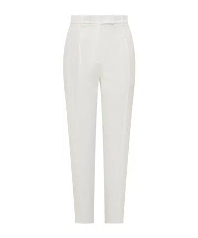 Max Mara Casual Pants With Belt Loops In White