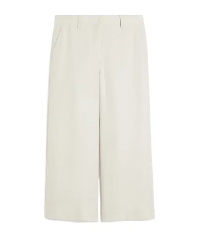 Max Mara Casual Pants With Belt Loops In White