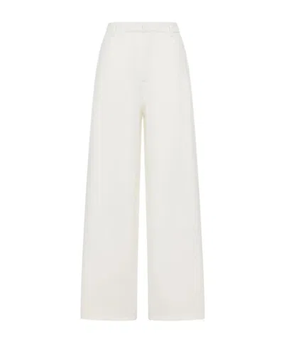 Max Mara Casual Pants With Belt Loops In White