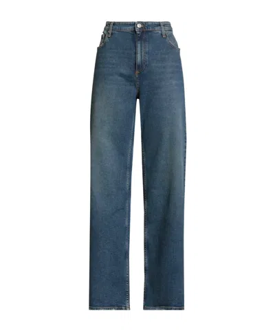 Max Mara Casual Straight-leg Pants In Blue