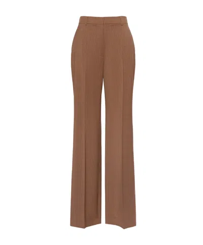 Max Mara Casual Trousers With Belt Loops In Brown