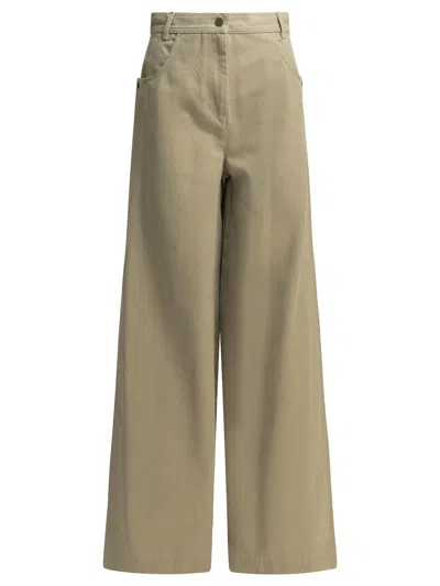 Max Mara Casual Wide-leg Pants In Neutral