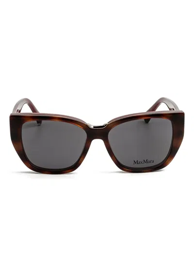 Max Mara Brille Mit Cat-eye-gestell In Brown