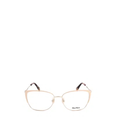 Max Mara Cat-eye Frame Glasses In Gold