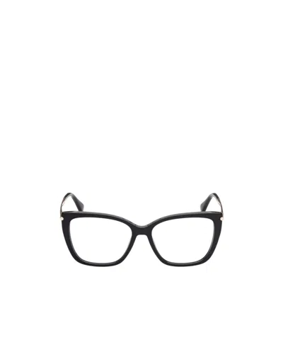Max Mara Cat Eye Frame Plain Glasses In Black