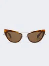 Max Mara Cat-eye Sunglasses In Brown
