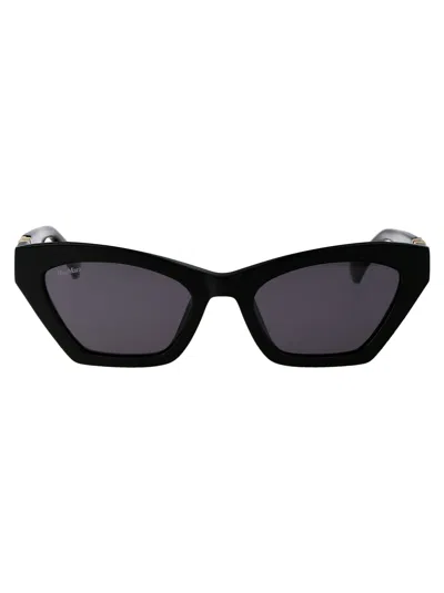 Max Mara Cat Eye Sunglasses Mm0057 01 A In Black