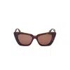 Max Mara Glimpse Tortoise Acetate Butterfly Sunglasses In Multi
