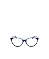Max Mara Cat-eye Frame Glasses In Blue / Striped