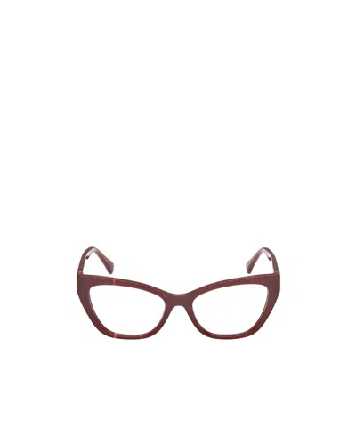 Max Mara Cat-eye Frame Glasses In Bordeaux Red