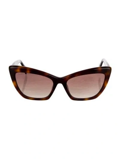 Pre-owned Max Mara Cat-eye Gradient Sunglasses In Brown
