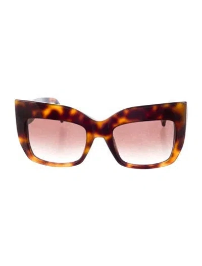 Pre-owned Max Mara Cat-eye Gradient Sunglasses In Brown