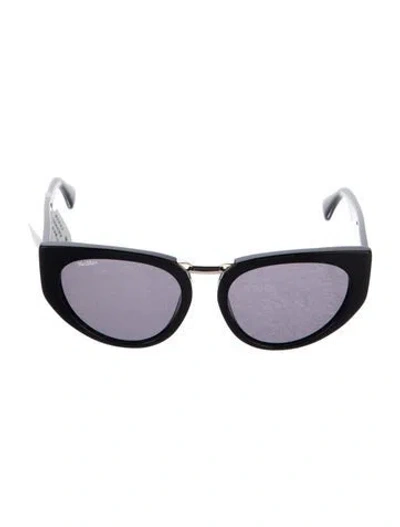 Pre-owned Max Mara Cat-eye Tinted Sunglasses In Black