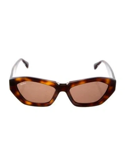 Pre-owned Max Mara Cat-eye Tinted Sunglasses In Brown
