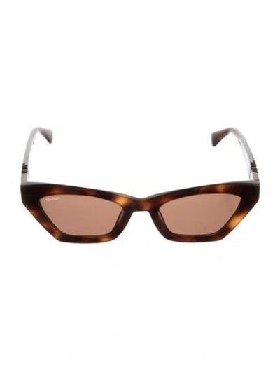 Pre-owned Max Mara Cat-eye Tinted Sunglasses In Brown